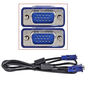 - 5ft 15-pin VGA (M) to (M) Video Cable w/Dual Ferrites (Black)